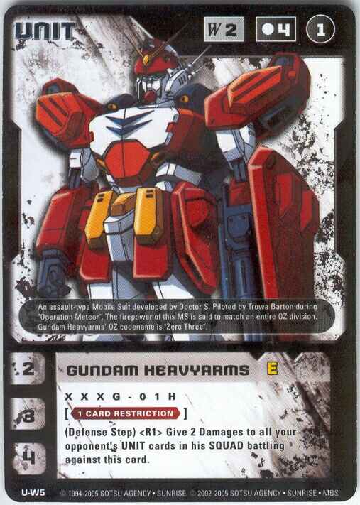 gundam wing heavy arms. U-W5 Gundam Heavyarms
